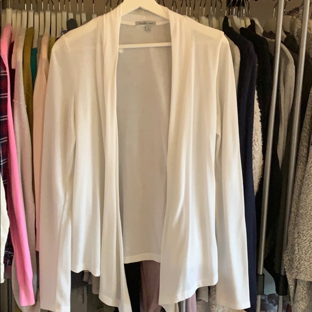 White/cream open cardigan size Sm